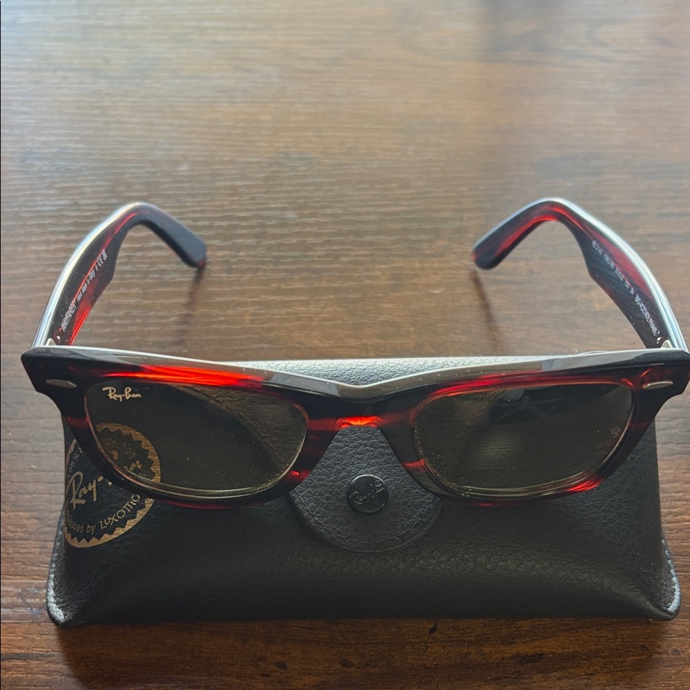 Ray-Ban Black and Red Sunglasses